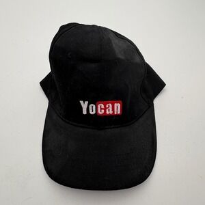 Yocan Embroidered Logo Baseball Cap Black Adjustable Hook and Loop Strap Hat
